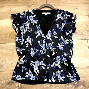 Veronica Beard Polly Floral Silk Top size 16